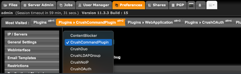 CrushFTP plugin